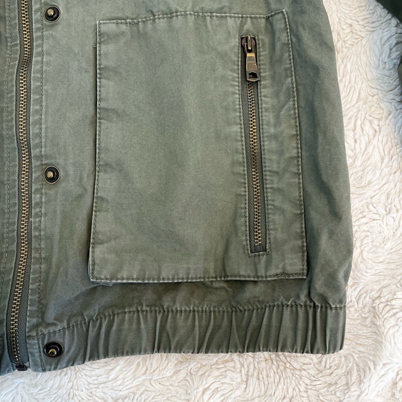 Banana Republic Olive Green Utility Jacket w/Stowable Hood Women’s Size X-Small - Picture 6 of 13